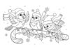 Christmas Bird Coloring Page