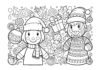 Christmas Doodle Coloring Page