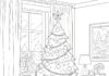 Black Christmas Coloring Page