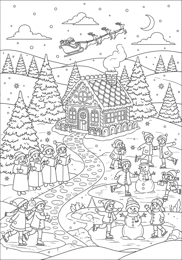 Christmas Art Coloring Page