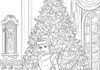 Cinderella Christmas Coloring Page