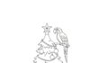 Christmas Pet Coloring Page