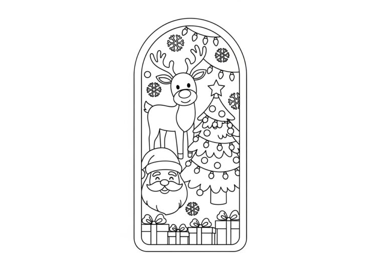 Christmas Bookmark Coloring Page Christmas Bookmark Coloring Page