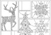 Christmas Mosaic Coloring Page