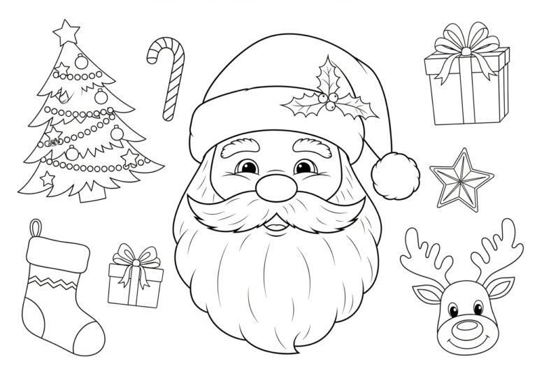 Christmas Trace and Color Page