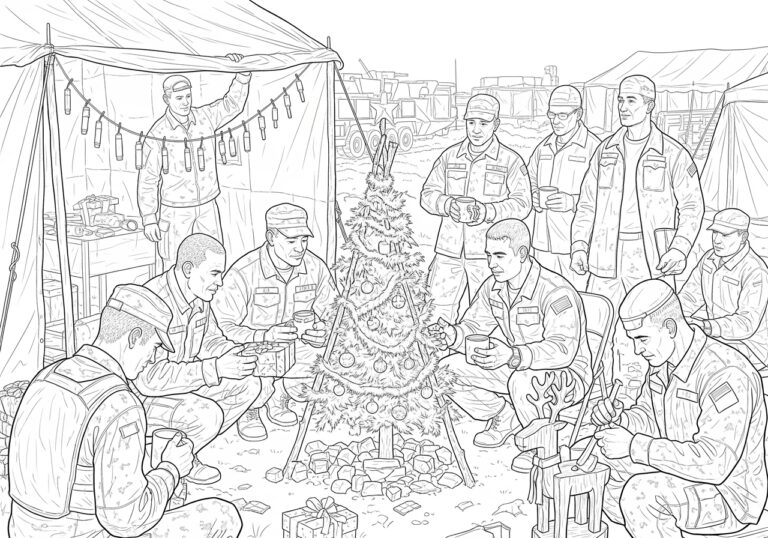 Military Christmas Coloring Page Military Christmas Coloring Page