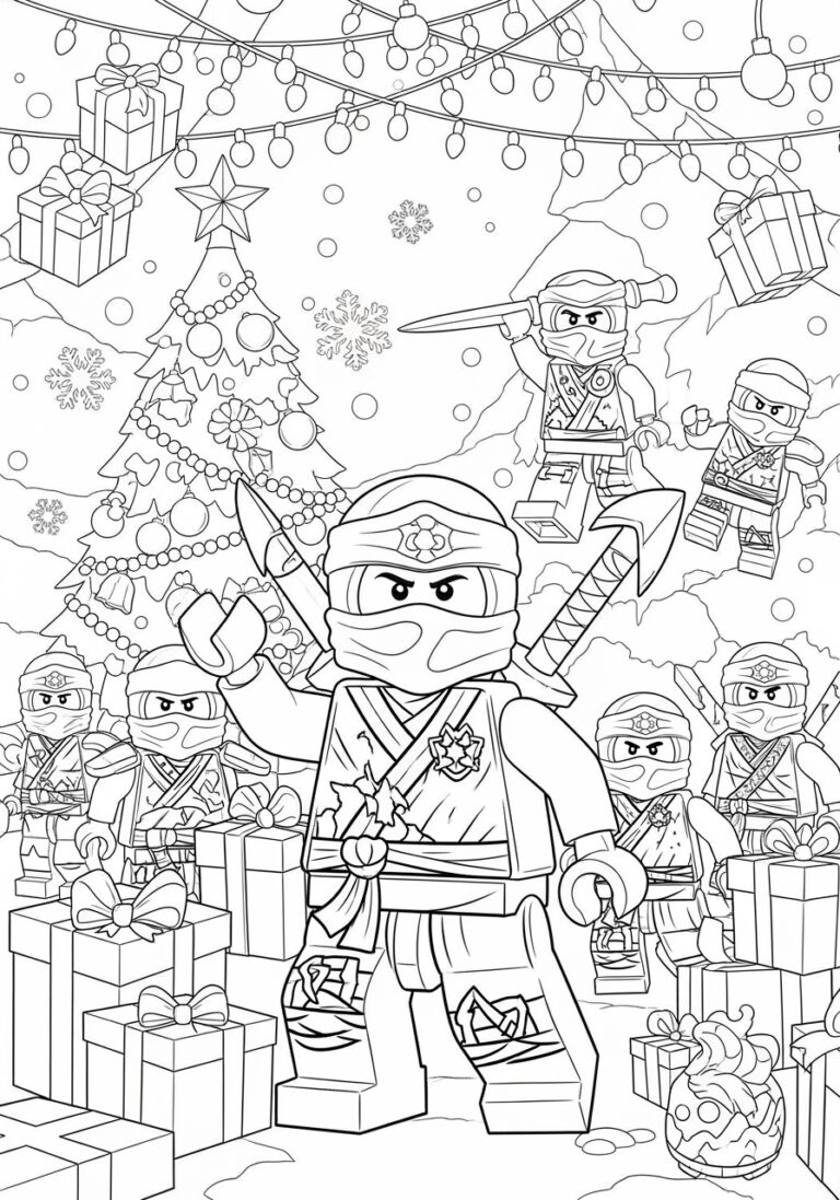 Ninjago Christmas Coloring Page