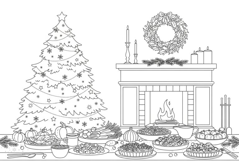 Yule Coloring Page Yule Coloring Page