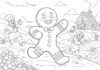 Gingerbread Man Story Coloring Page