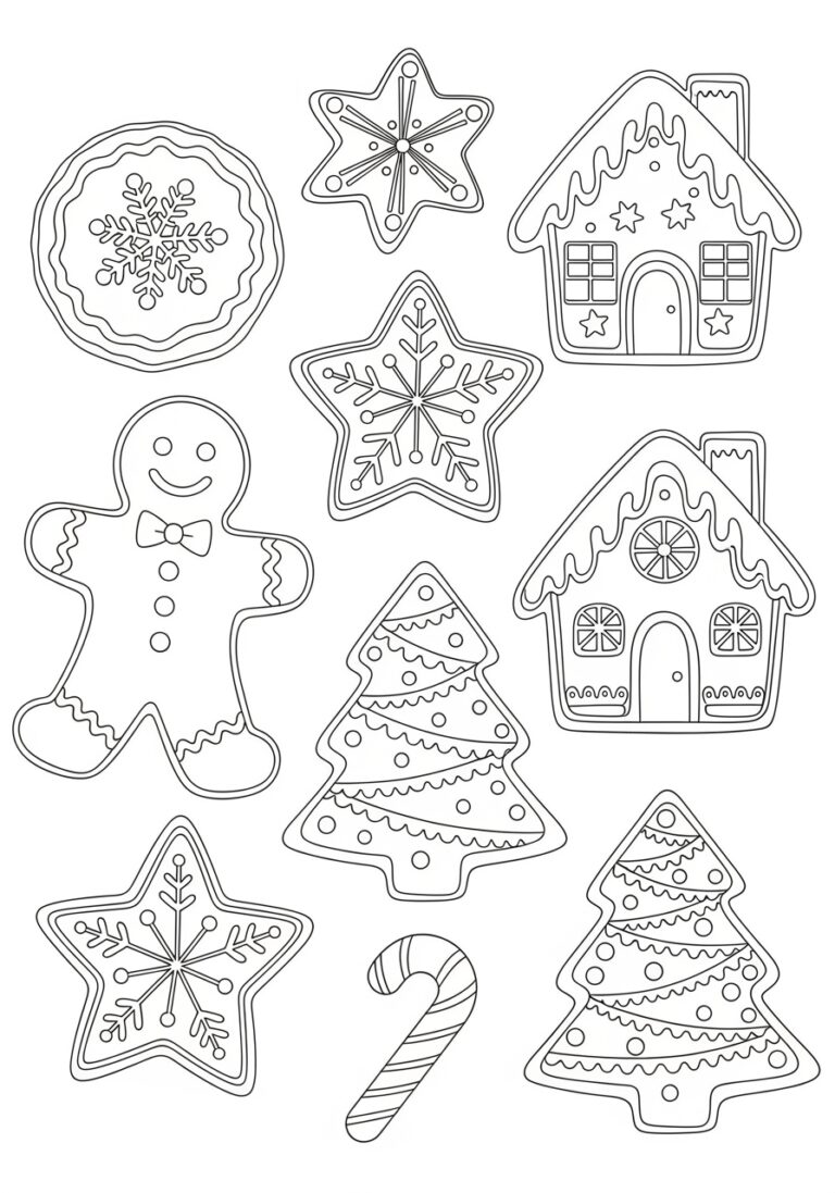 Gingerbread Cookie Coloring Page Gingerbread Cookie Coloring Page