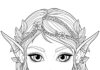 Elf Face Coloring Page