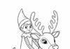 Elf on the Shelf Reindeer Coloring Page