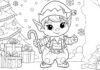 Elf on the Shelf Coloring Idea
