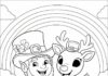 St. Patrick’s Day Leprechaun Rudolph Coloring Page