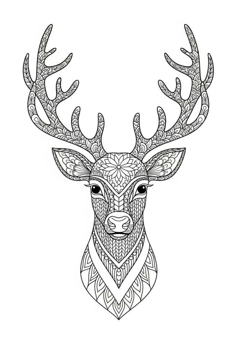 Nordic Knit Pattern Ornament Coloring Page