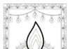 Diwali Diya Ornament Coloring Page