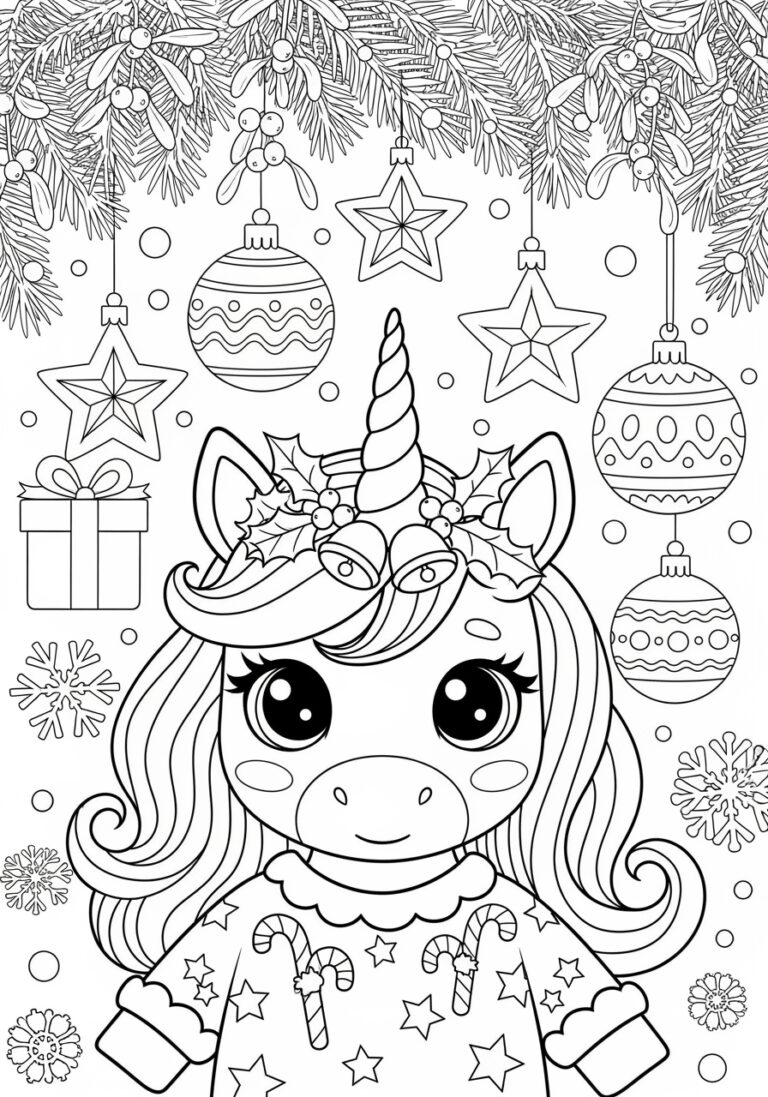 Unicorn Ornament Coloring Page Unicorn Ornament Coloring Page