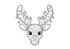 Reindeer Head Coloring Page