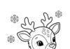 Cute Baby Reindeer Coloring Page