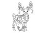 Reindeer Tangled in Lights Coloring Page