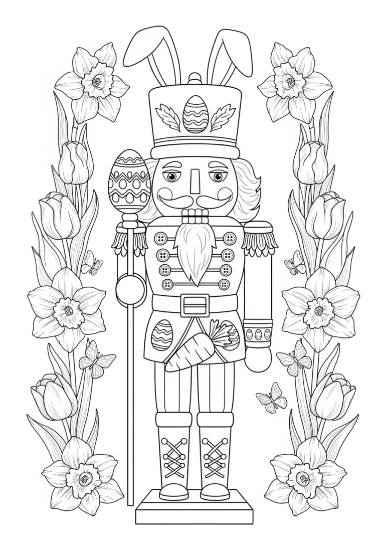 Easter Nutcracker Coloring Page