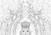 Snowy Forest Nutcracker Coloring Page