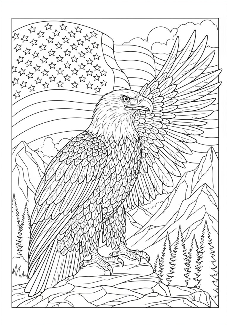 American Eagle Coloring Page