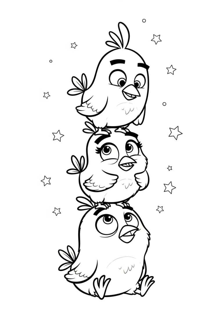 Angry Birds Hatchling Coloring Page