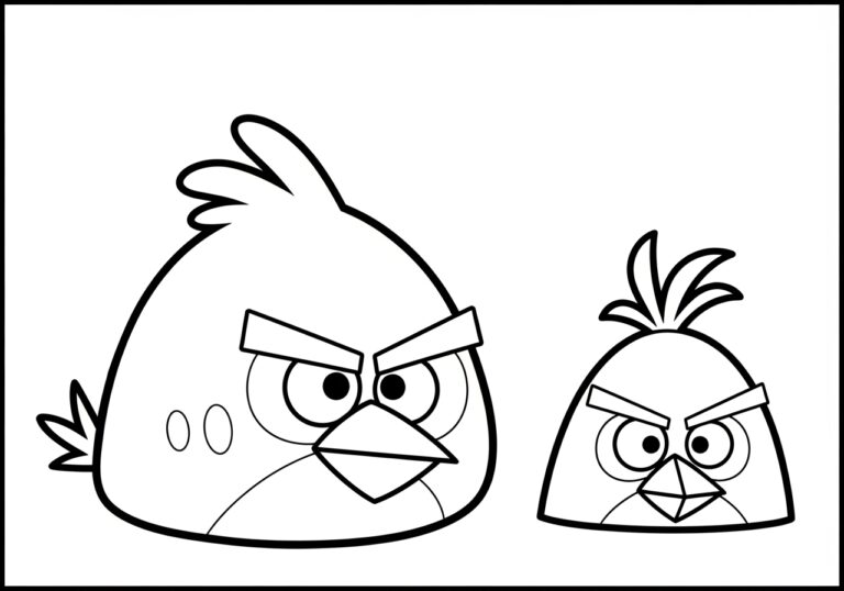 Angry Birds Space Coloring Page