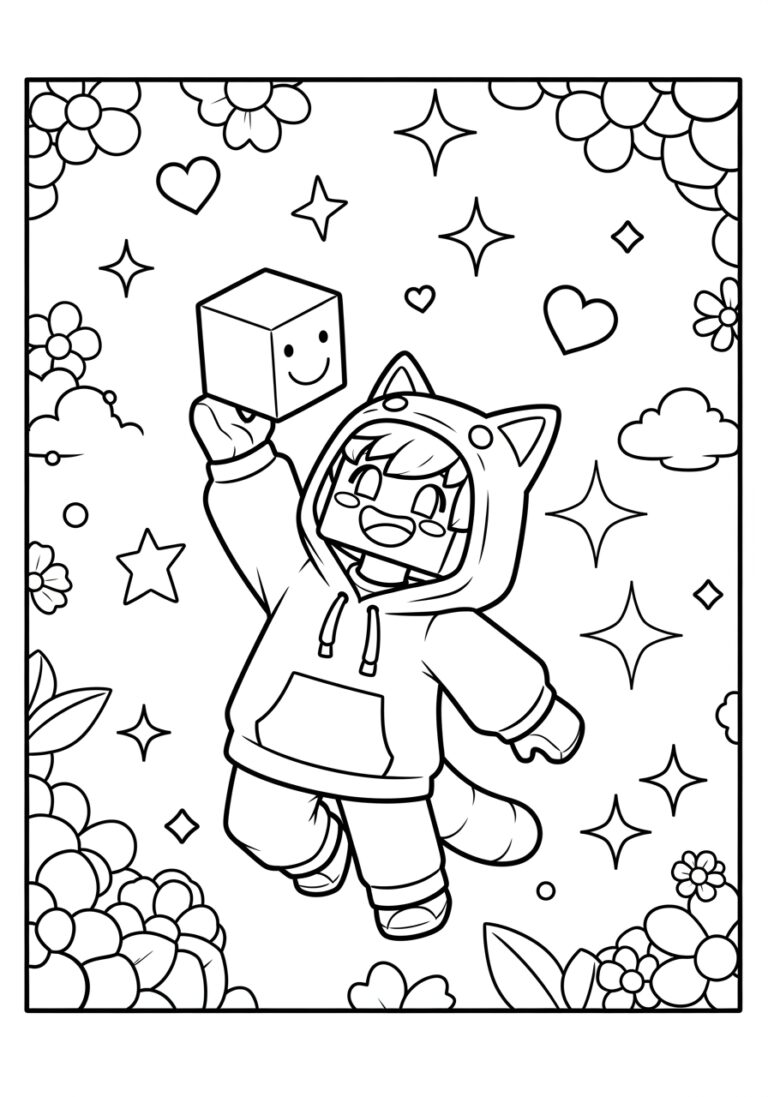 Aphmau Minecraft Coloring Page