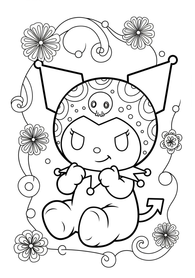 Baby Kuromi Coloring Page