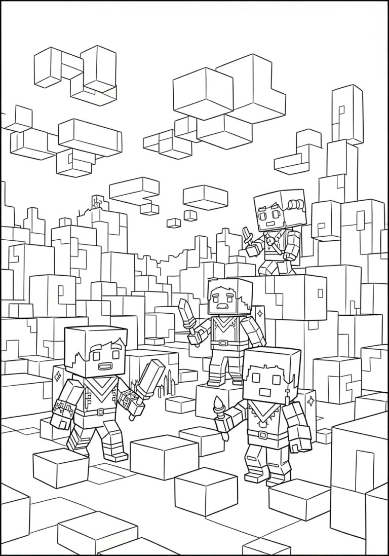 Best Minecraft Coloring Page
