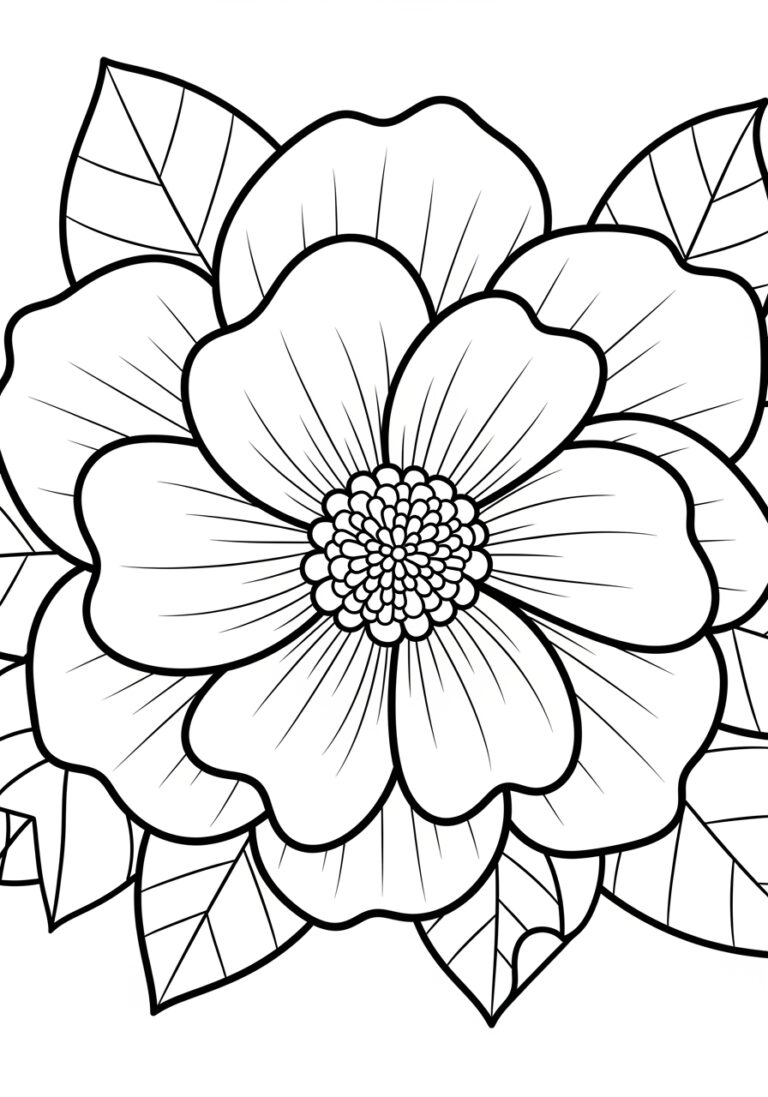 Big Flower Coloring Page