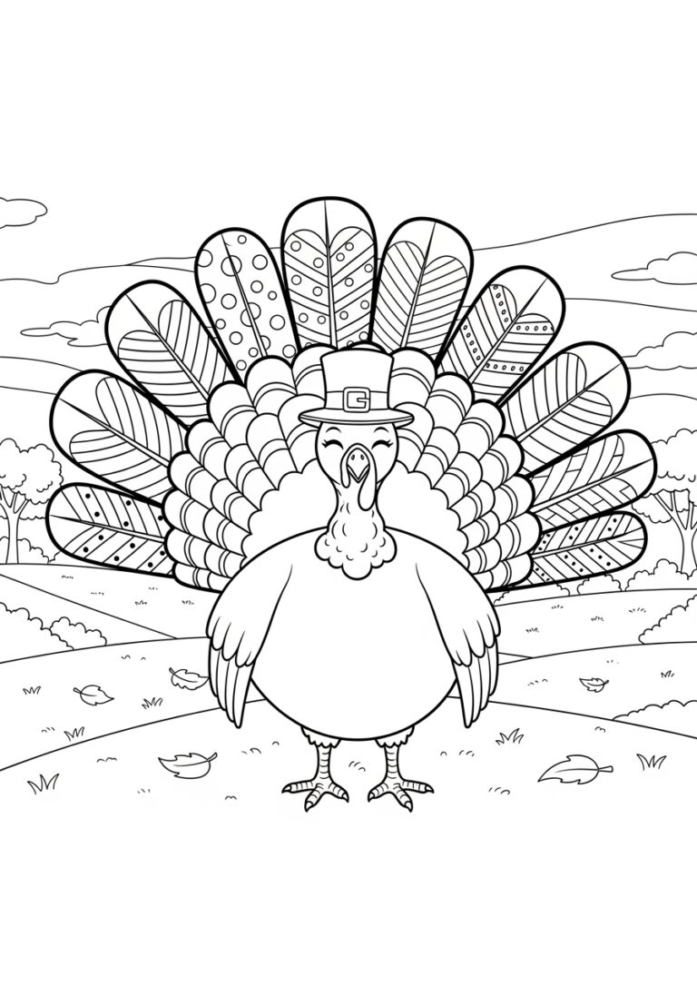 Blank Turkey Coloring Page