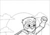 Cartoon Robin Superhero Coloring Page