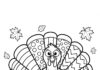 Cartoon Turkey Coloring Page