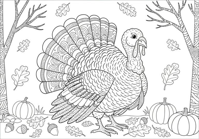 Color a Turkey Coloring Page