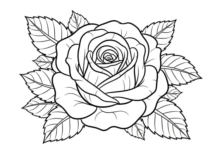 Color Page of a Rose