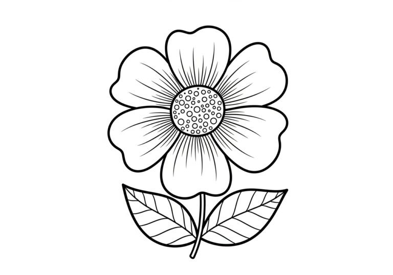 Color Picture of a Flower Coloring Page