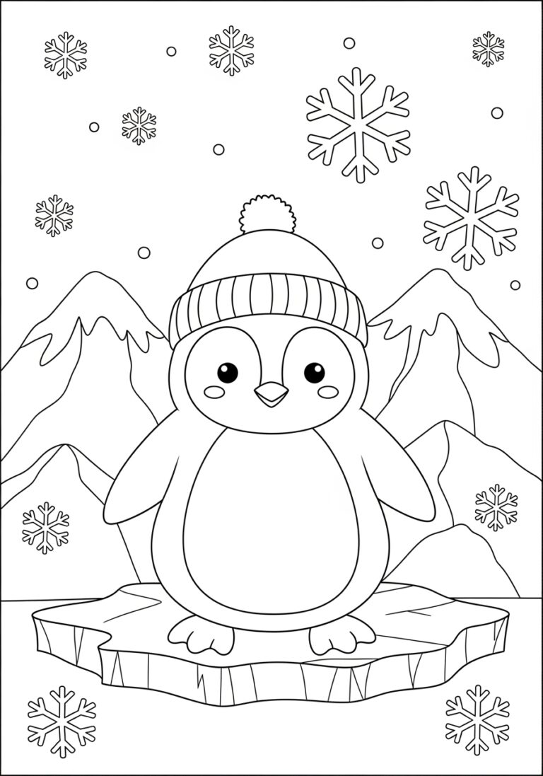 Color Picture of a Penguin Coloring Page