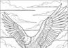 Coloring Picture of an Eagle