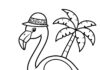 Cute Flamingo Coloring Page