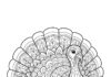 Detailed Turkey Coloring Page