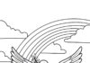 Dove and Rainbow Coloring Page