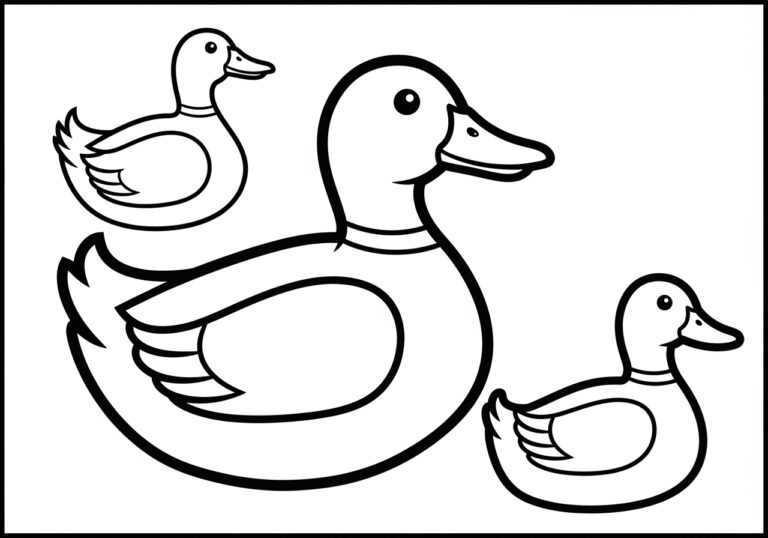 Duck Image Coloring Page