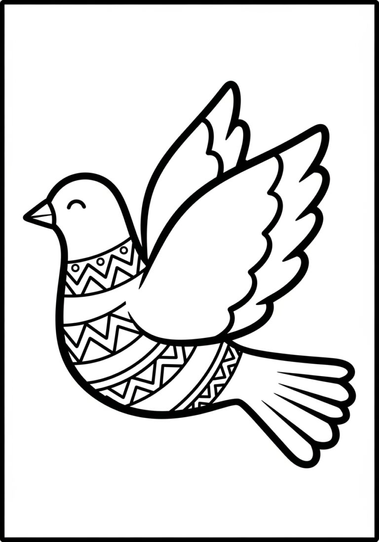 Easter Dove Coloring Page