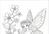 Fairy and Flower Coloring Page
