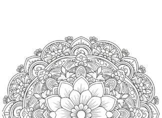 Floral Mandala Coloring Page