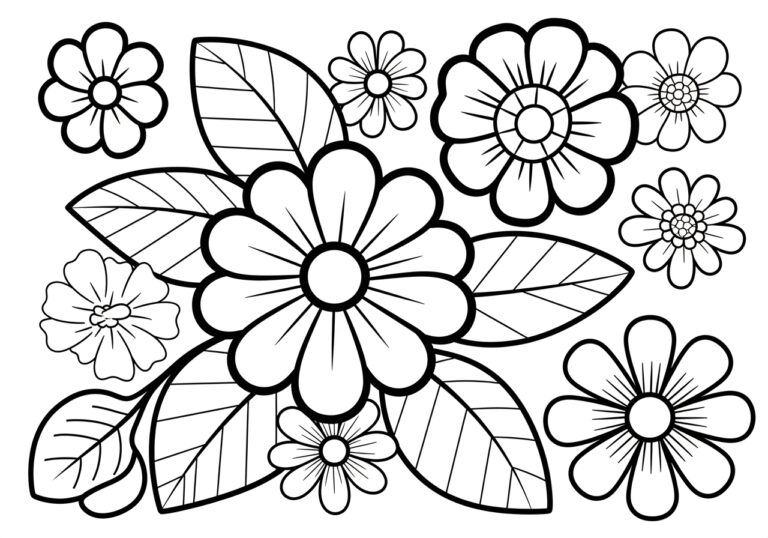 Flower Coloring Idea