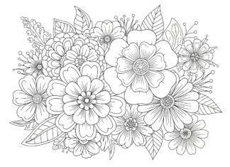 Flower Doodle Coloring Page